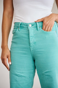 RFM Crop Chloe Full Size Tummy Control High Waist Raw Hem Jeans - Happily Ever Atchison Shop Co.