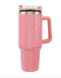 Rhinestone and Handle Tumbler - Happily Ever Atchison Shop Co.