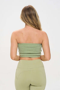 Ribbed Knit Bandeau Tube Top Strapless - Happily Ever Atchison Shop Co.