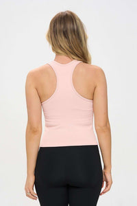 Ribbed Knit Tank Top Racer Back Crew Neck - Happily Ever Atchison Shop Co.