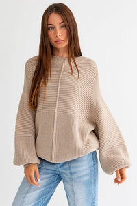 Ribbed Knitted Sweater - Happily Ever Atchison Shop Co.