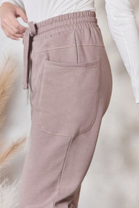 RISEN Drawstring Pocketed Joggers - Happily Ever Atchison Shop Co.