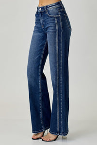 RISEN Mid Rise Straight Jeans - Happily Ever Atchison Shop Co.