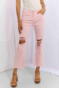 RISEN Miley Full Size Distressed Ankle Flare Jeans - Happily Ever Atchison Shop Co.