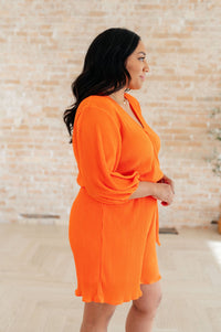 Roll With me Romper in Tangerine - Happily Ever Atchison Shop Co.