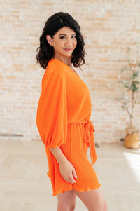 Roll With me Romper in Tangerine - Happily Ever Atchison Shop Co.