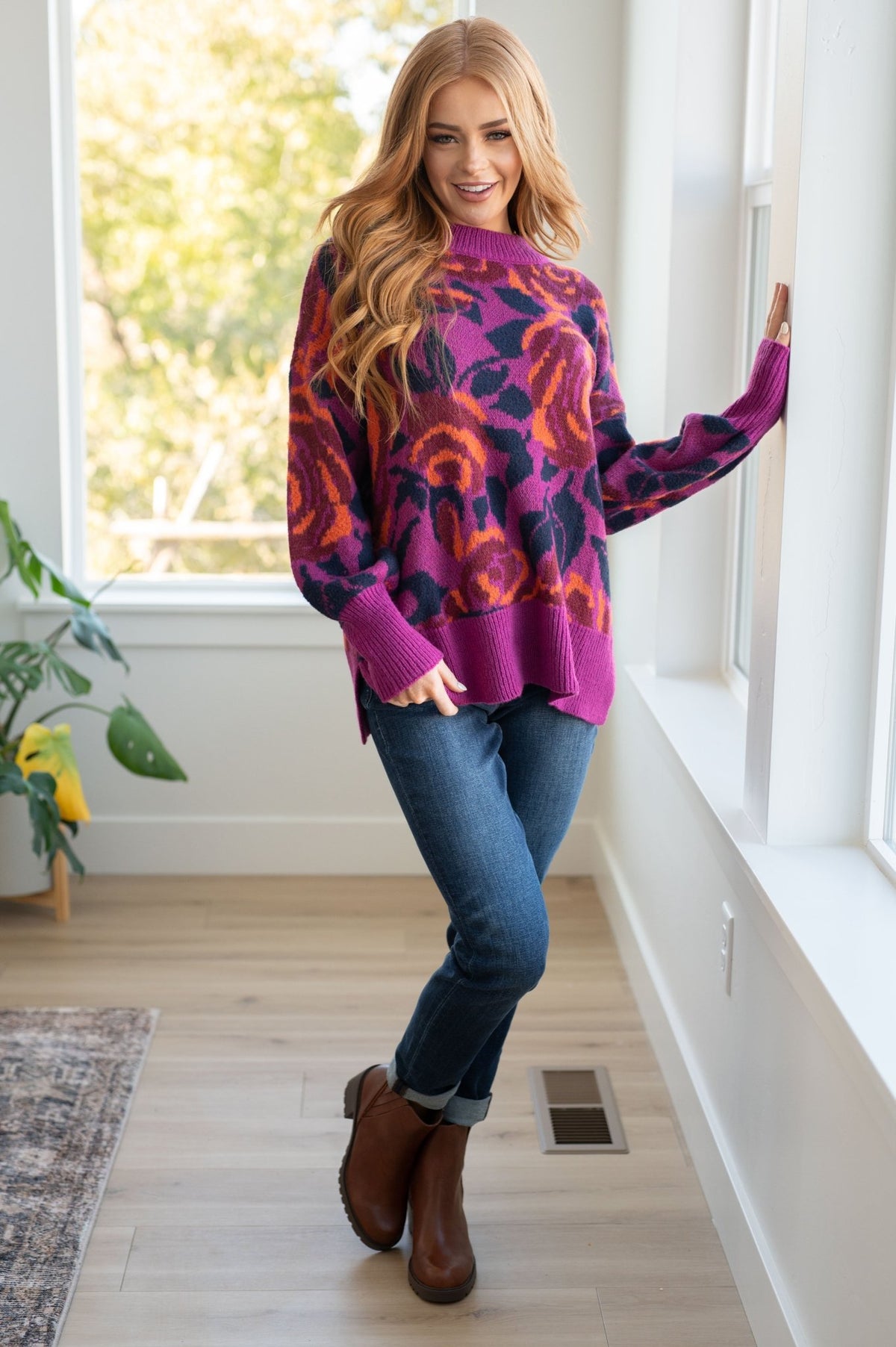 Rosie Posey Floral Sweater - Happily Ever Atchison Shop Co.