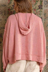 Round Neck Balloon Sleeve Hooded Knit Top - Happily Ever Atchison Shop Co.