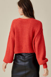 Round Neck Crop Sweater Top - Happily Ever Atchison Shop Co.