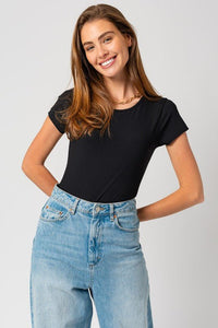 Round Neck Short Sleeve Bodysuit - Happily Ever Atchison Shop Co.