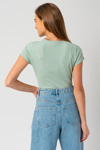 Round Neck Short Sleeve Bodysuit - Happily Ever Atchison Shop Co.