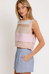 Round Neck Sweater Vest - Happily Ever Atchison Shop Co.