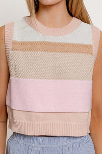 Round Neck Sweater Vest - Happily Ever Atchison Shop Co.