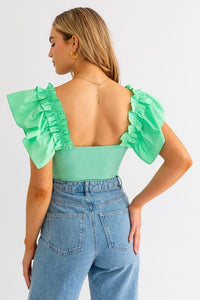 Ruffled Bodysuit - Happily Ever Atchison Shop Co.