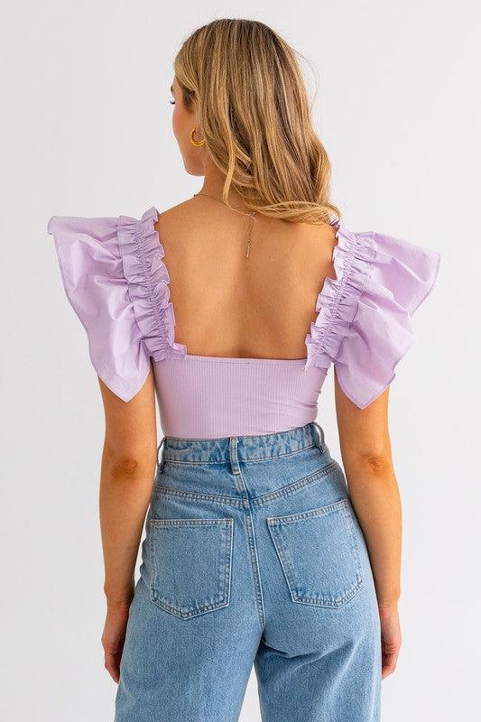 Ruffled Bodysuit - Happily Ever Atchison Shop Co.