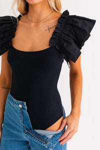 Ruffled Bodysuit - Happily Ever Atchison Shop Co.