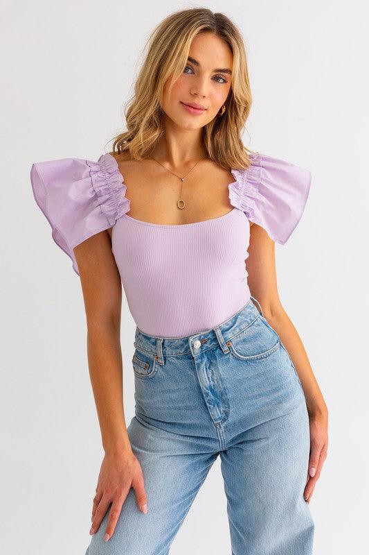 Ruffled Bodysuit - Happily Ever Atchison Shop Co.