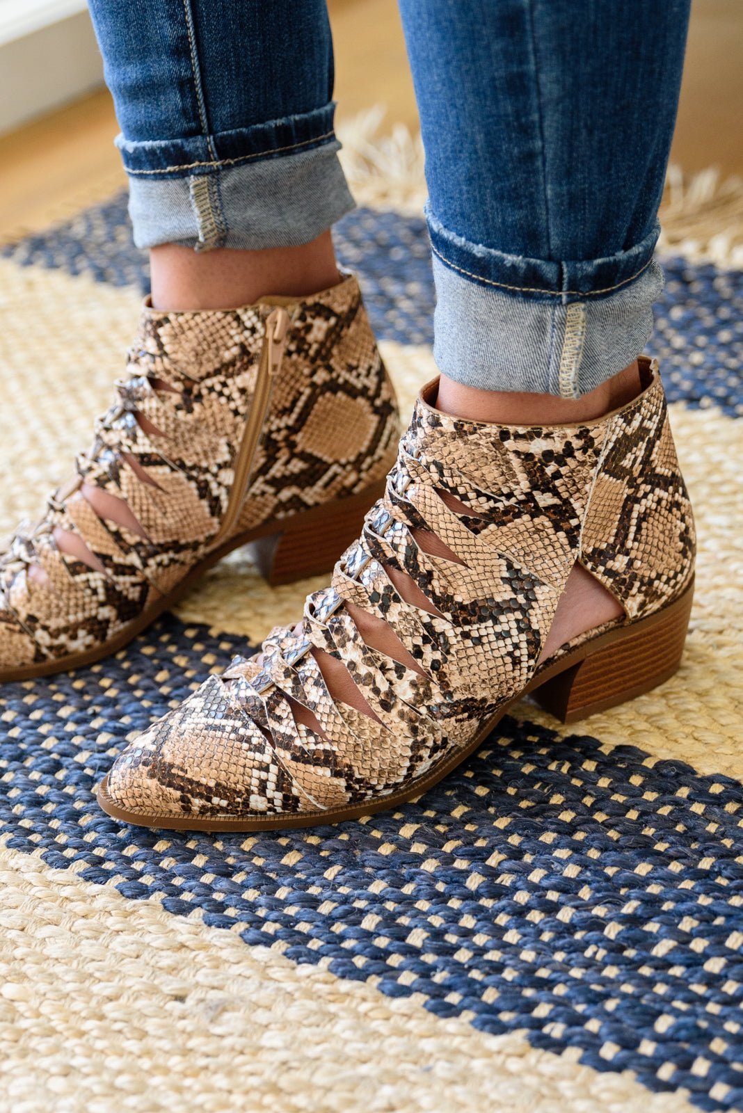 Sadie Ankle Boots In Snakeskin - Happily Ever Atchison Shop Co.