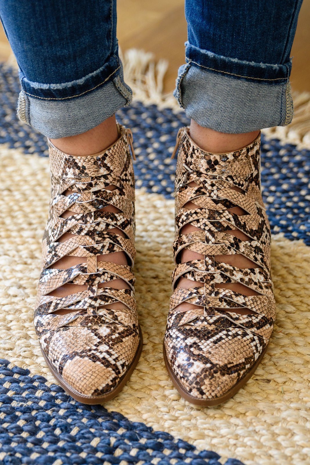 Sadie Ankle Boots In Snakeskin - Happily Ever Atchison Shop Co.