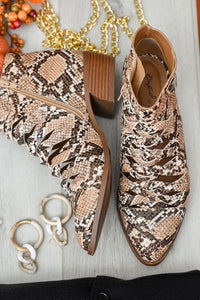 Sadie Ankle Boots In Snakeskin - Happily Ever Atchison Shop Co.