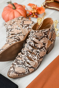 Sadie Ankle Boots In Snakeskin - Happily Ever Atchison Shop Co.