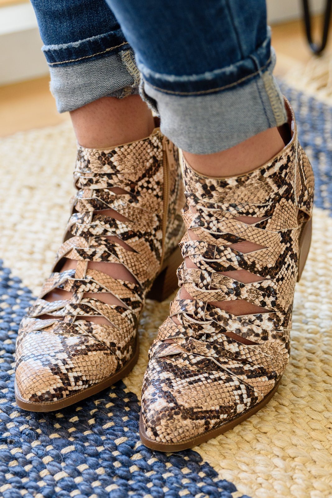 Sadie Ankle Boots In Snakeskin - Happily Ever Atchison Shop Co.