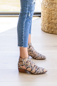 Sadie Ankle Boots In Snakeskin - Happily Ever Atchison Shop Co.