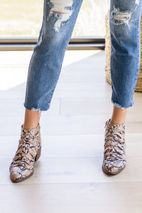 Sadie Ankle Boots In Snakeskin - Happily Ever Atchison Shop Co.