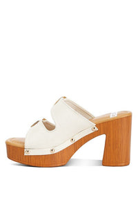 Sarai Buckle Straps High Block Heel Mules - Happily Ever Atchison Shop Co.