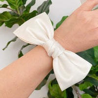 Satin Bow Tie Hair Scrunch - Happily Ever Atchison Shop Co.