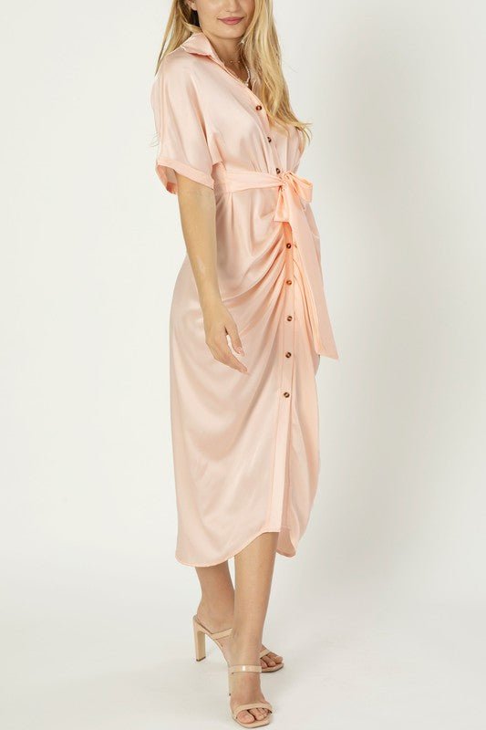 Satin Wrap Maxi Dress - Happily Ever Atchison Shop Co.