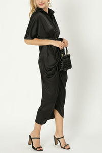 Satin Wrap Maxi Dress - Happily Ever Atchison Shop Co.