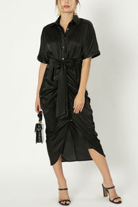 Satin Wrap Maxi Dress - Happily Ever Atchison Shop Co.