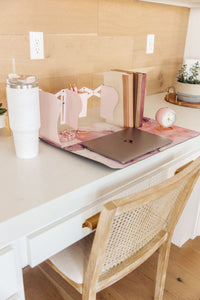 Say No More Luxury desk pad in Pink Marble - Happily Ever Atchison Shop Co.