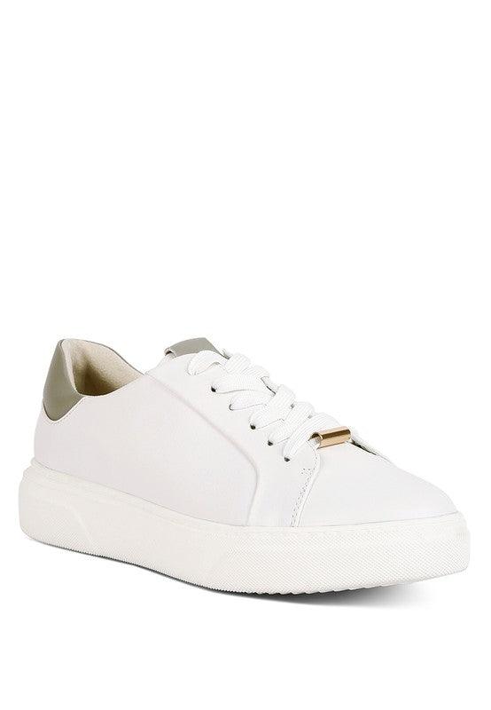 Schick Lace Up Leather Sneakers - Happily Ever Atchison Shop Co.