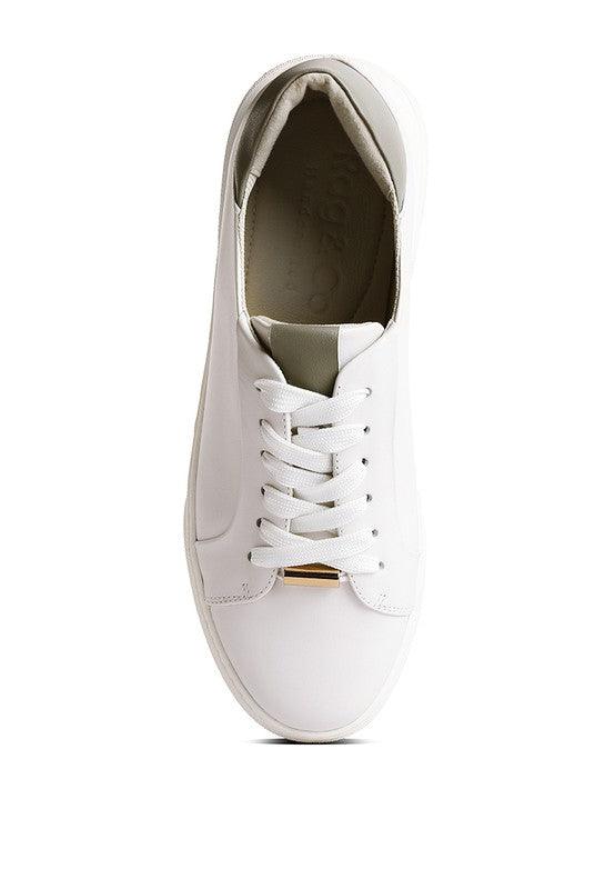 Schick Lace Up Leather Sneakers - Happily Ever Atchison Shop Co.