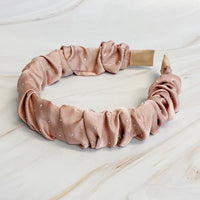 Scrunched Satin Jewel Dotted Headband - Happily Ever Atchison Shop Co.