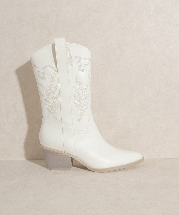 Sephira - Oasis Society Embroidered Short Boot - Happily Ever Atchison Shop Co.