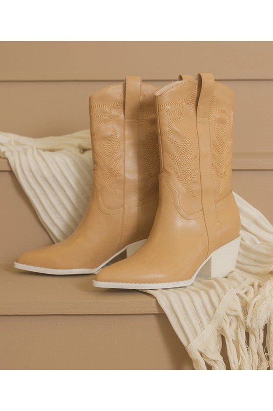SEPHIRA TAN WESTERN BOOTS - Happily Ever Atchison Shop Co.
