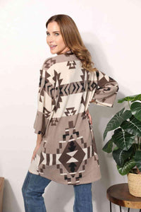 Sew In Love Full Size Cardigan with Aztec Pattern - Happily Ever Atchison Shop Co.