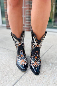 Shania Black Western Bootie - Happily Ever Atchison Shop Co.