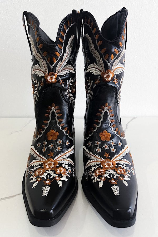 Shania Black Western Bootie - Happily Ever Atchison Shop Co.