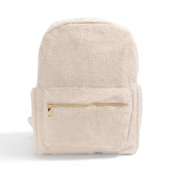 Sherpa Shoulder Backpack With Gold Hardware - Happily Ever Atchison Shop Co.