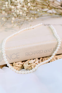 She's So Audrey Sterling Silver & Faux Pearl Necklace - Happily Ever Atchison Shop Co.