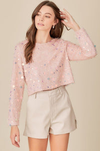 Shimmer Trim Faux Top - Happily Ever Atchison Shop Co.