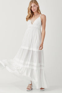 Shirred Ruffle Folded Detail Maxi Dress - Happily Ever Atchison Shop Co.