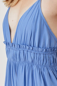 Shirred Ruffle Folded Detail Maxi Dress - Happily Ever Atchison Shop Co.