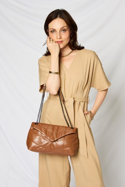 SHOMICO PU Leather Chain Handbag - Happily Ever Atchison Shop Co.