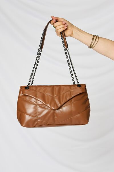 SHOMICO PU Leather Chain Handbag - Happily Ever Atchison Shop Co.
