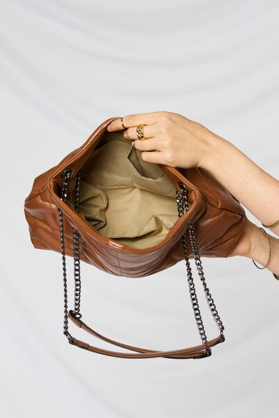 SHOMICO PU Leather Chain Handbag - Happily Ever Atchison Shop Co.